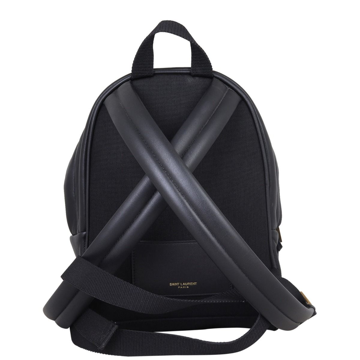 Saint laurent black city laptop backpack 2025