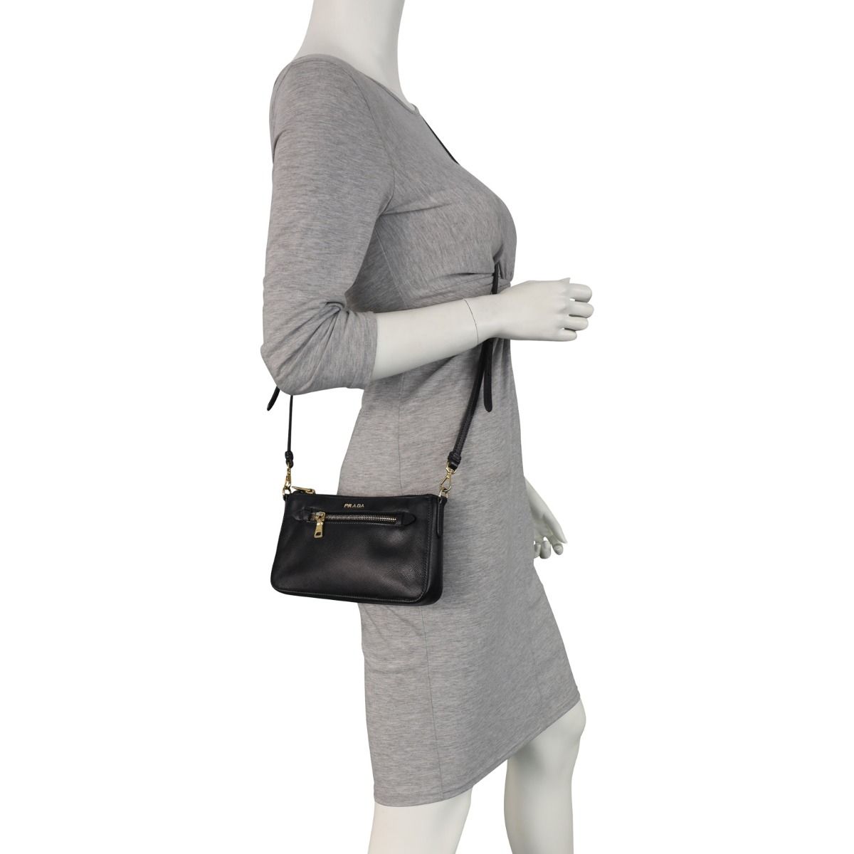 Prada Saffiano Zip Crossbody Bag