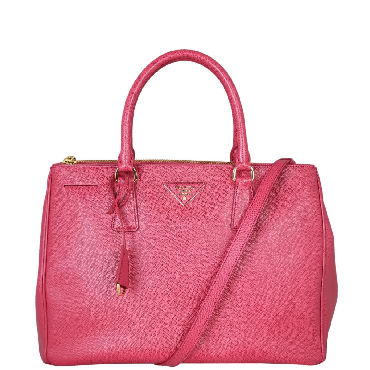 Prada Saffiano Lux Galleria Double Zip Tote Medium