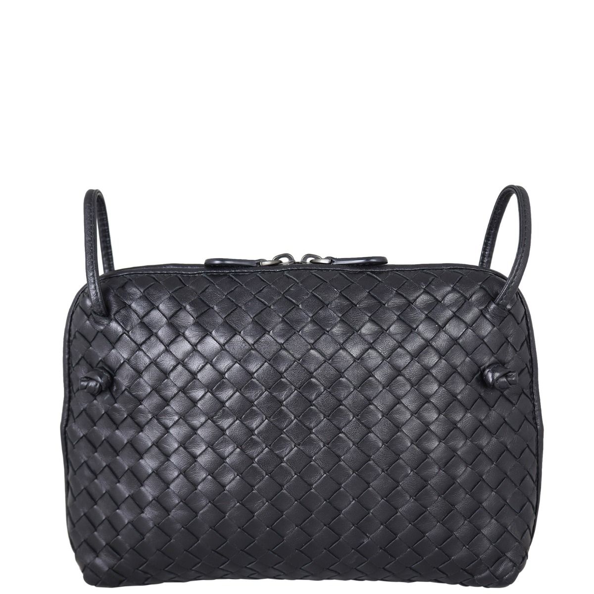 Black Bottega Veneta Intrecciato Nodini Crossbody Bag – Designer Revival
