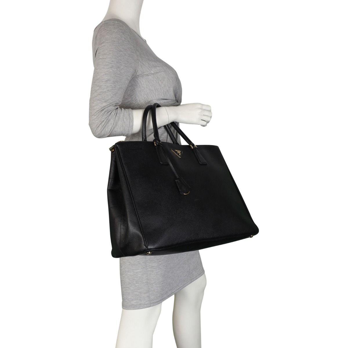 Prada Saffiano Lux Galleria Double Zip Tote Extra Large