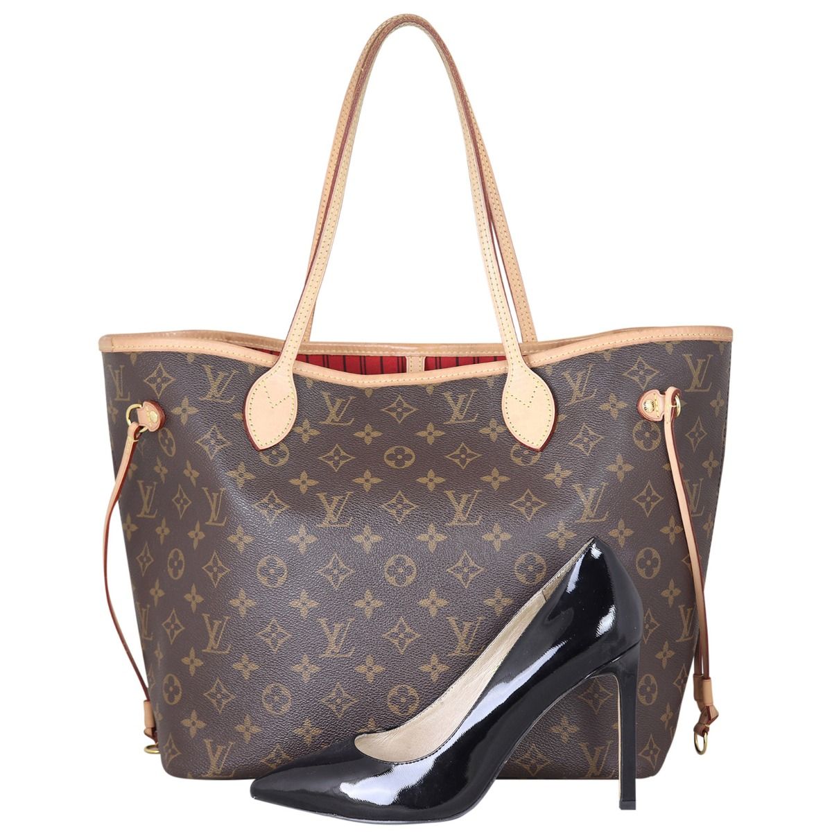 Shop Louis Vuitton NEVERFULL Monogram Calfskin Leather Office Style Elegant  Style (M21579, M46329) by Bellaris