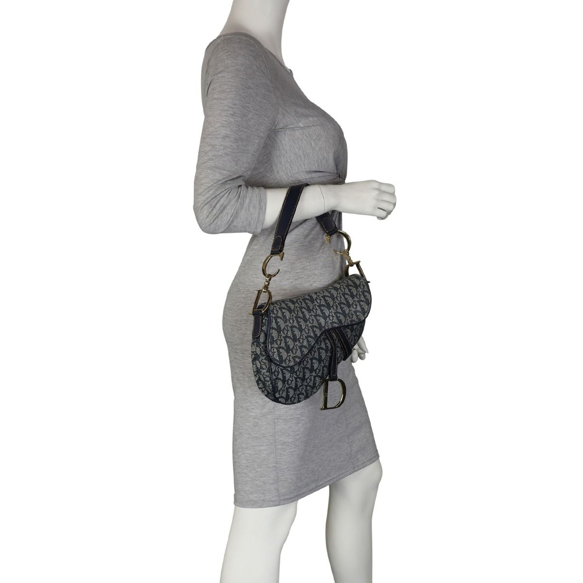 追跡【VINTAGE】Dior M0455CTZQ Oblique Saddle Shoulder Bag Saddle Bag with Strap Blue Dior Oblique Jacquard | DIOR