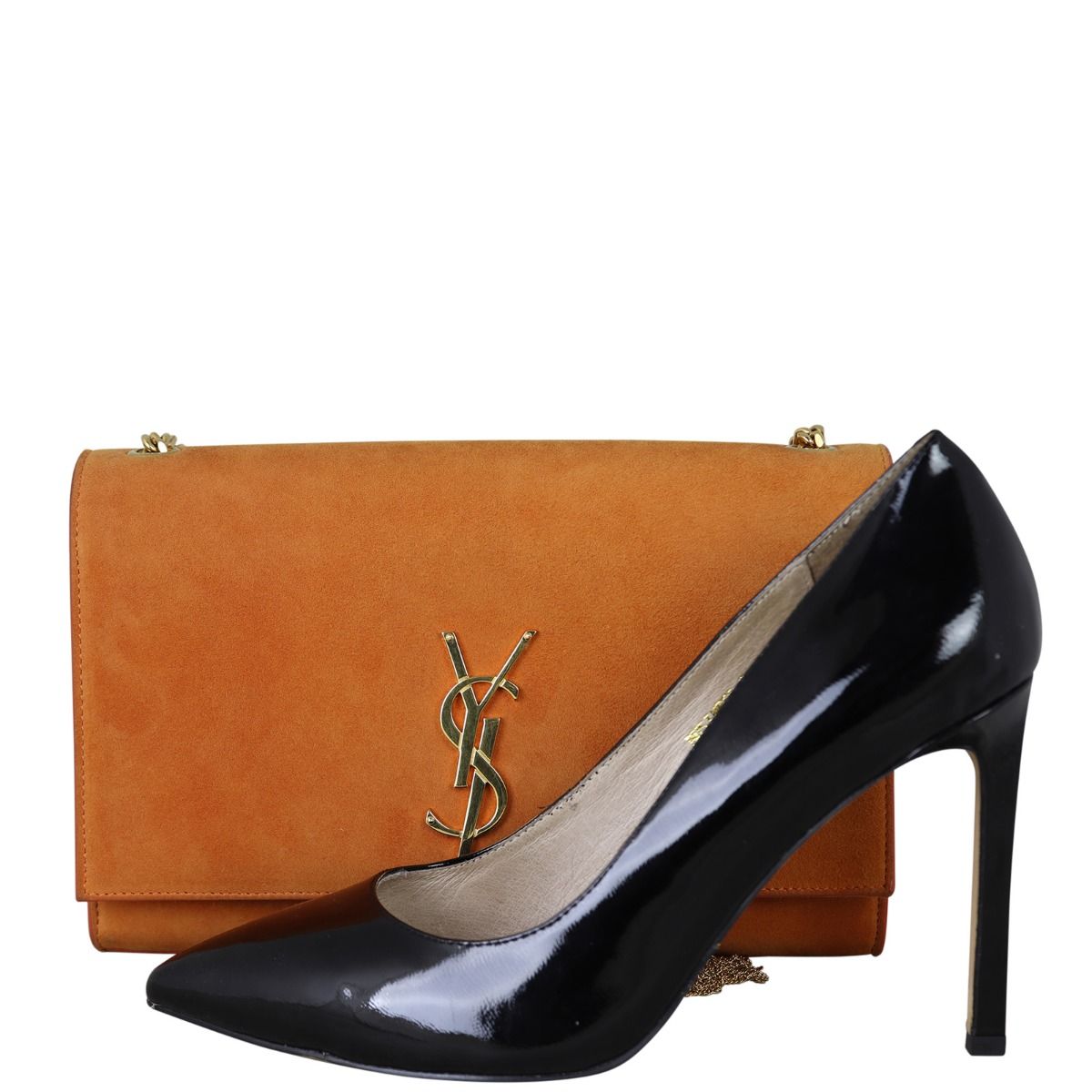 VIP【送料関税込】Saint Laurent KATE SUEDE MEDIUM SHOULDERBAG Kate Medium reversible shoulder bag in brown - Saint Laurent