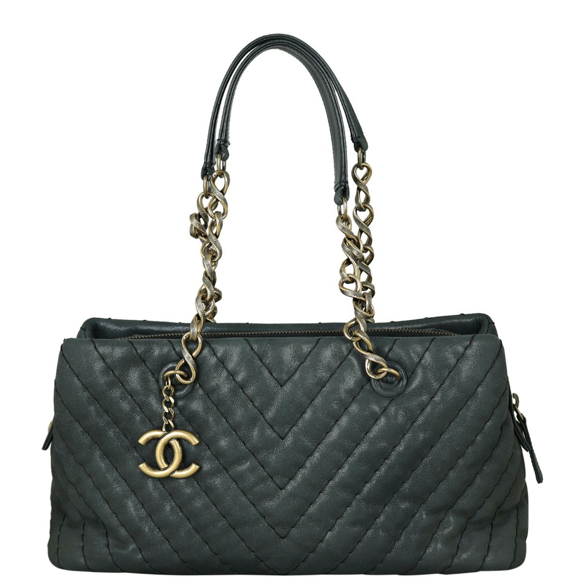 Chanel chevron tote bag on sale