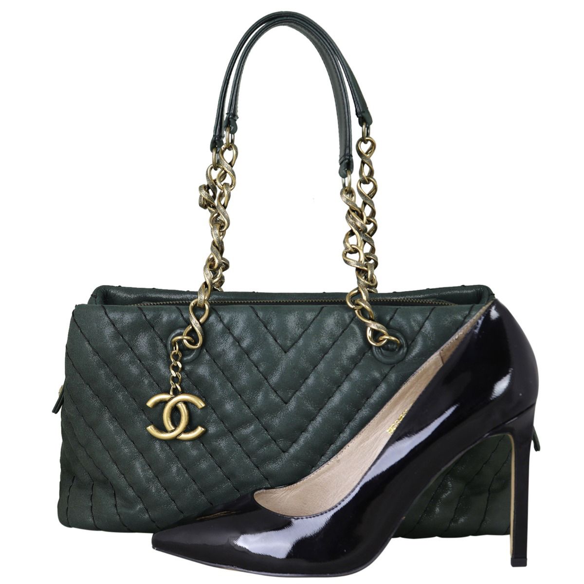 Chanel chevron tote online