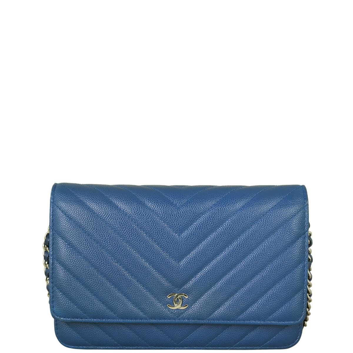 Chanel chevron wallet on chain discount