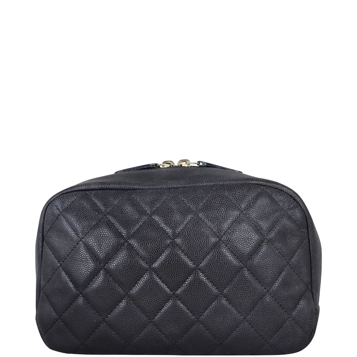 Chanel quilted makeup bag sale