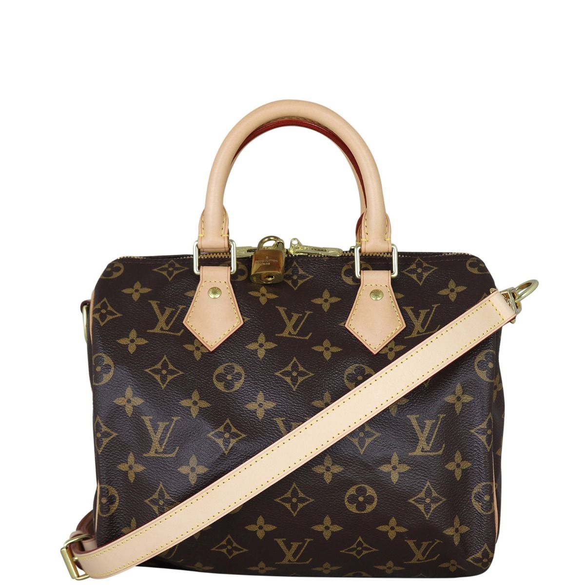Louis vuitton speedy 25 with strap cheap