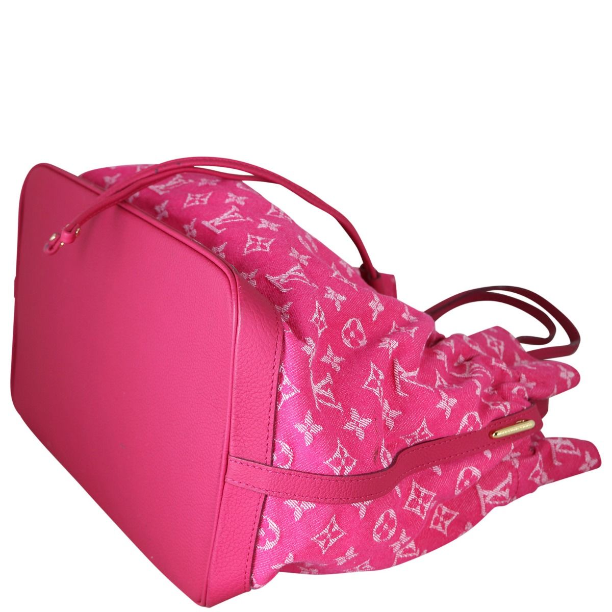 Auth Louis Vuitton Monogram Denim Noefull MM 2Way Hand Bag M40870 Pink 9295G