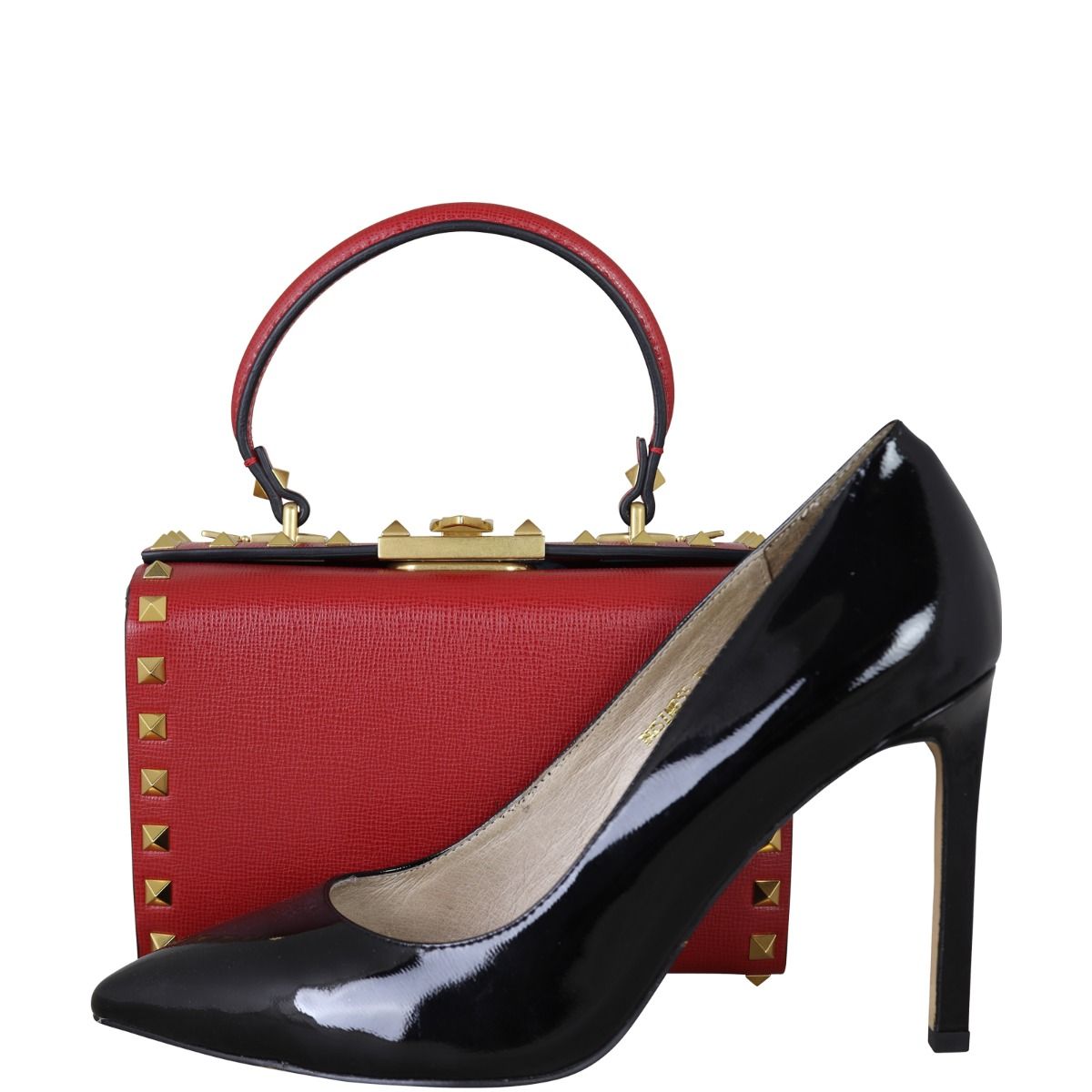 【極美品】Valentino Micro Rockstud Alcove Bag VALENTINO GARAVANI Grainy Calfskin Micro Rockstud Alcove Top
