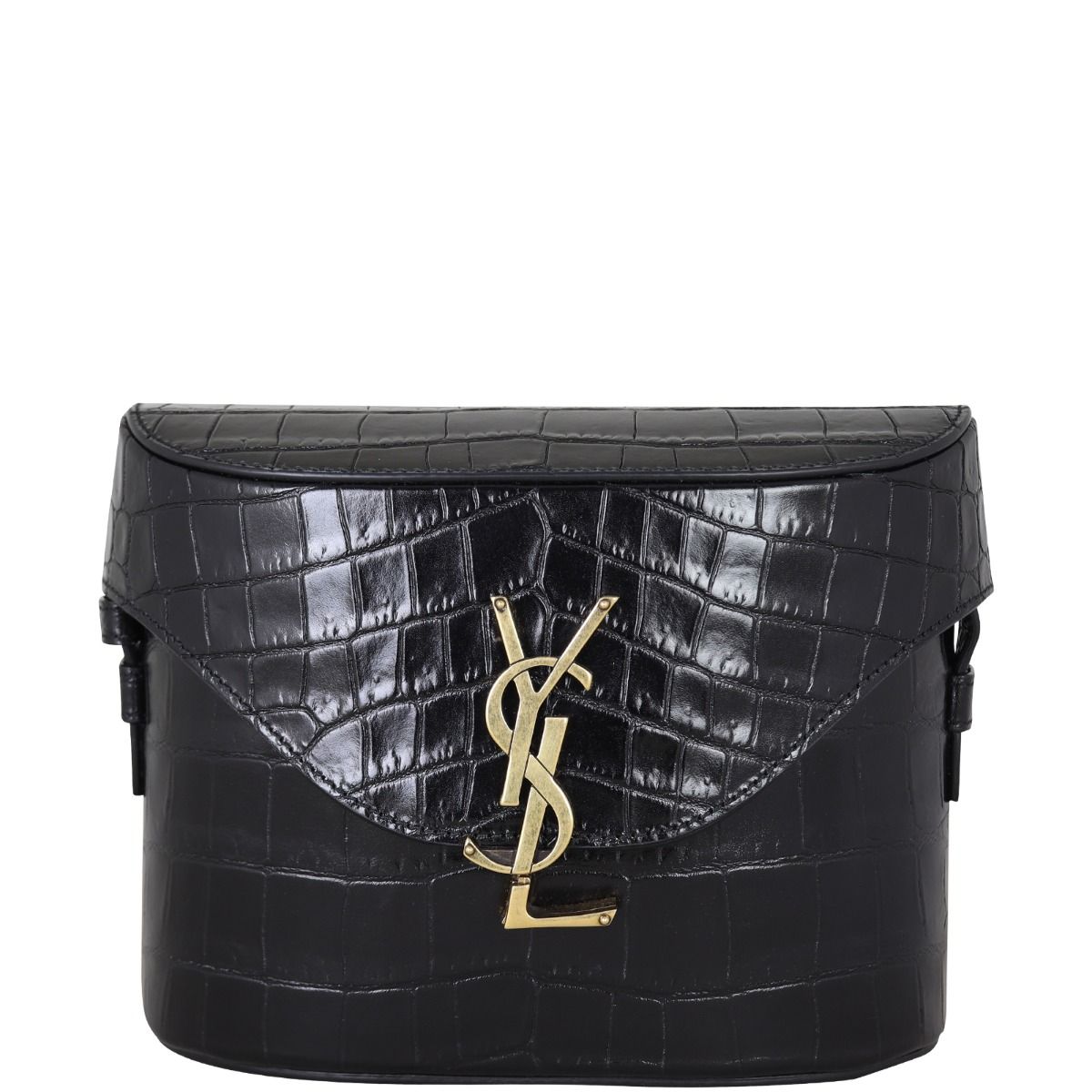 Saint Laurent June Box Bag Croc Embossed