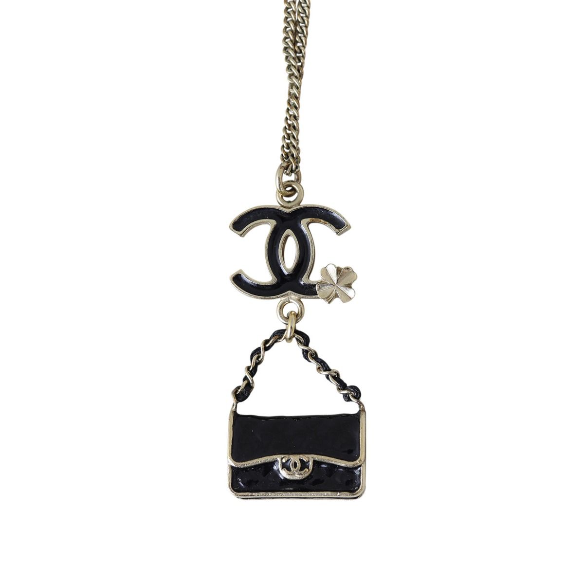 Chanel sale bag necklace