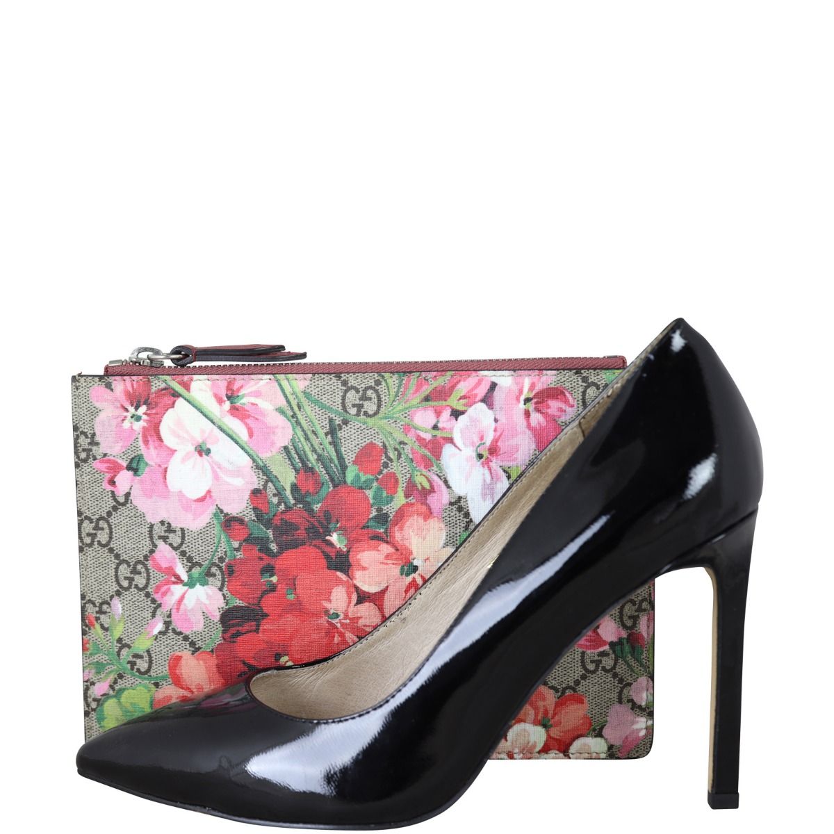 Gucci GG Supreme Blooms Zip Pouch