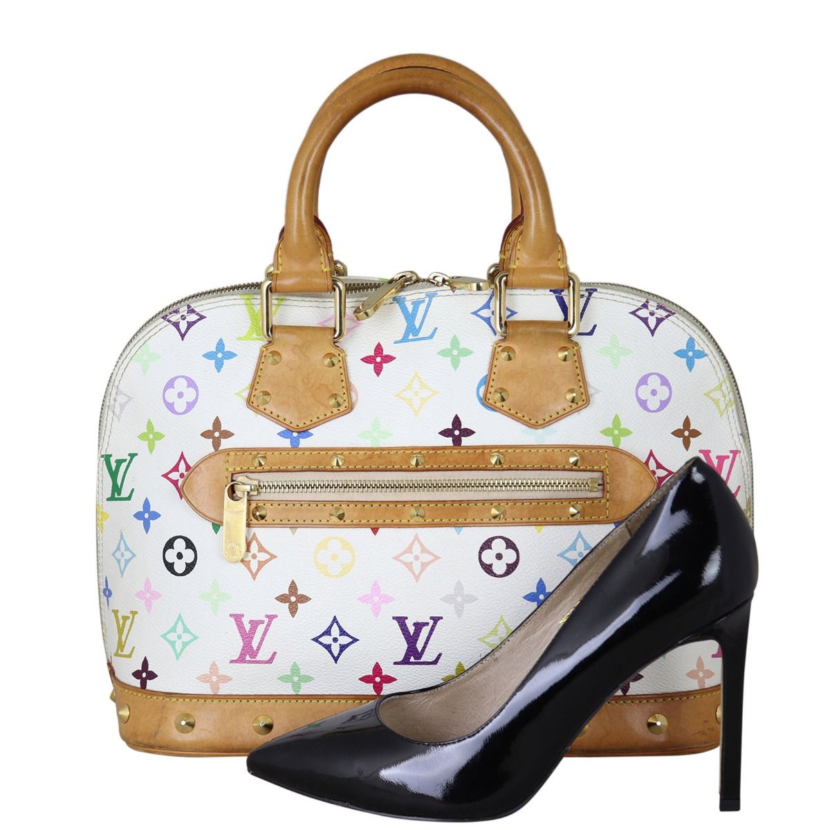 Louis vuitton alma multicolor white 2025