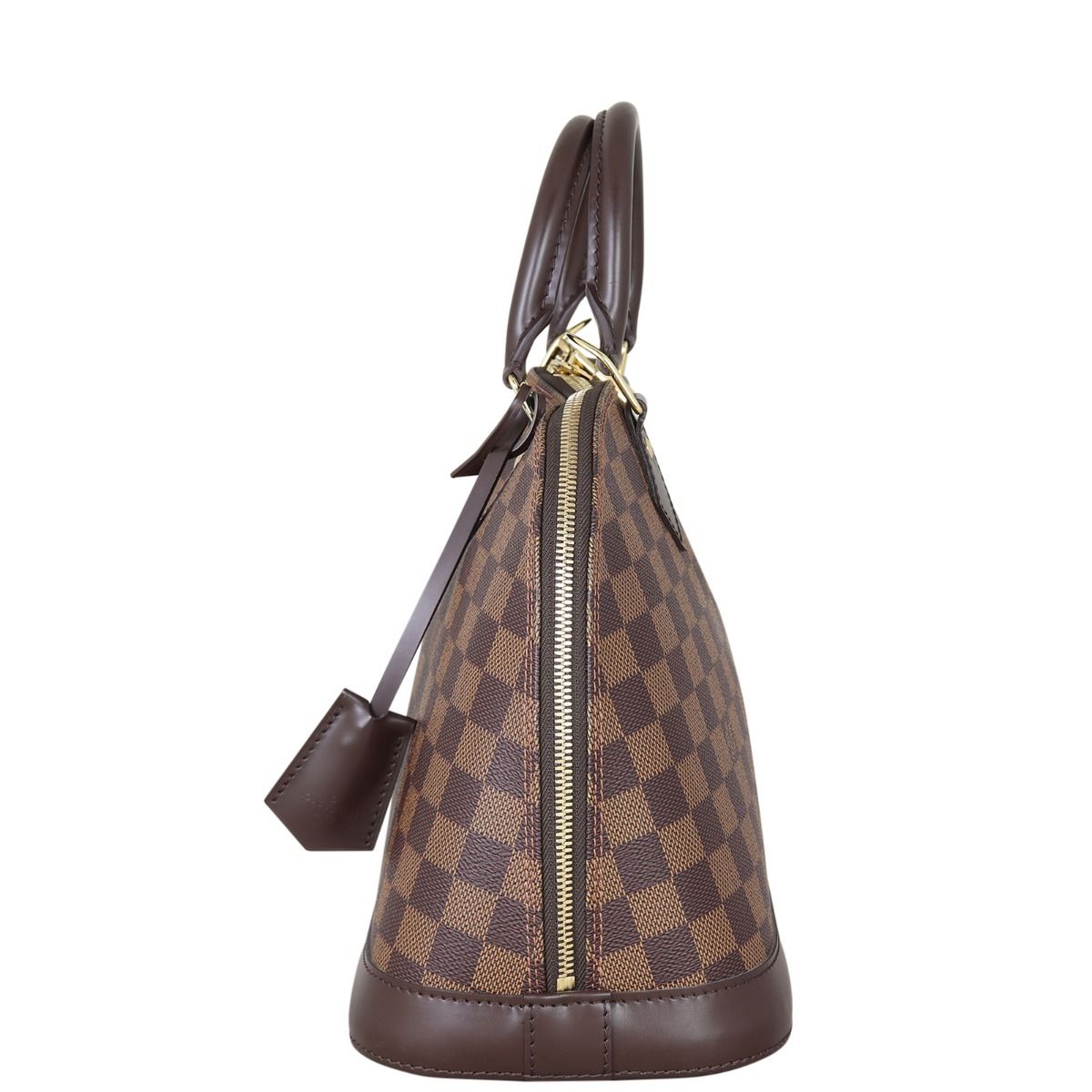 Louis Vuitton Vintage - Damier Ebene Alma PM Bag - Brown - Leather