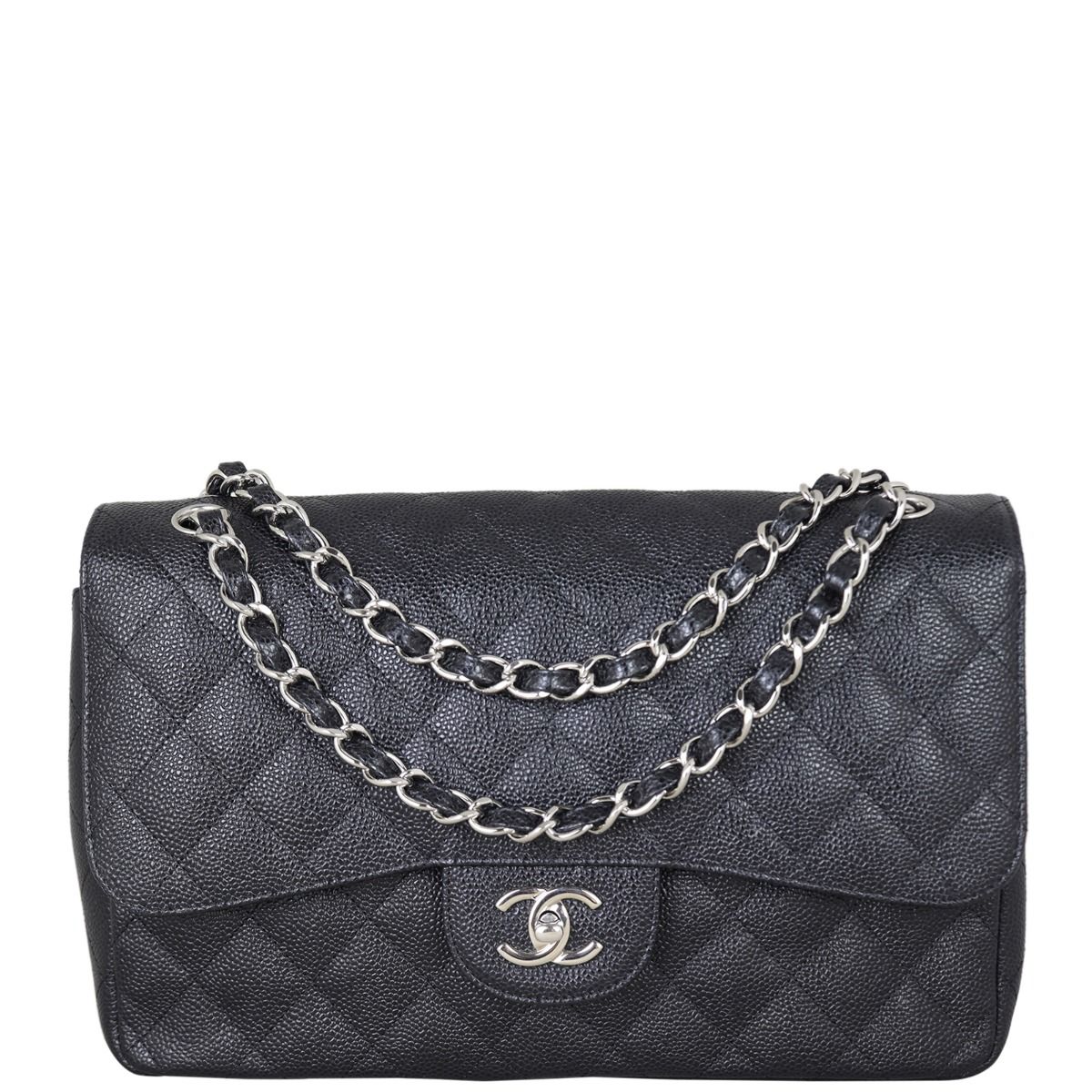 Chanel 2.55 black caviar online