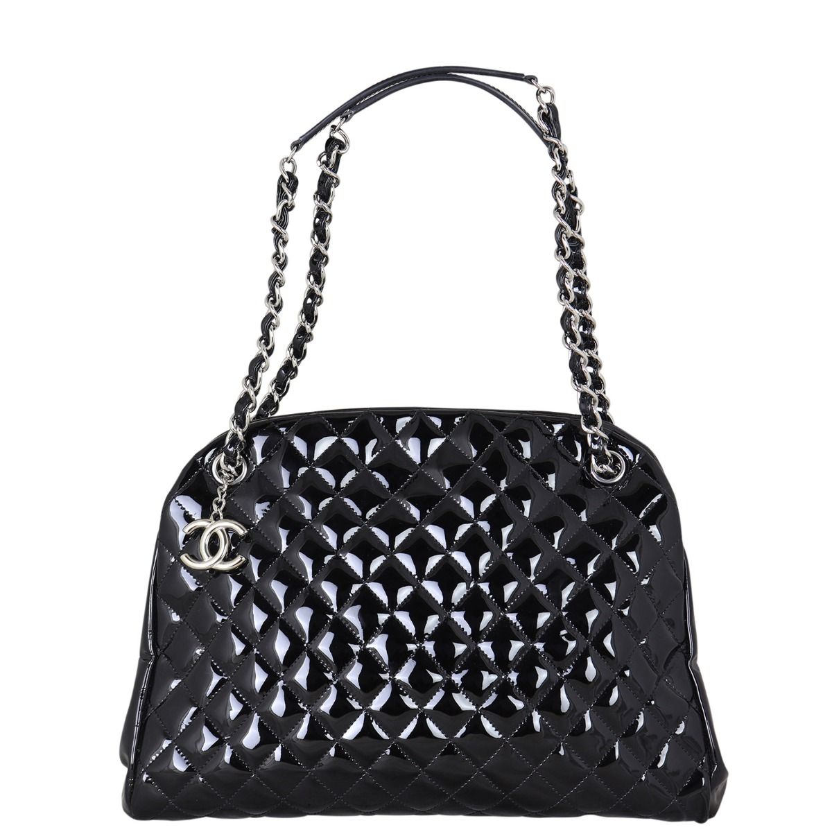 Chanel Mademoiselle Bowler Bag Patent Large