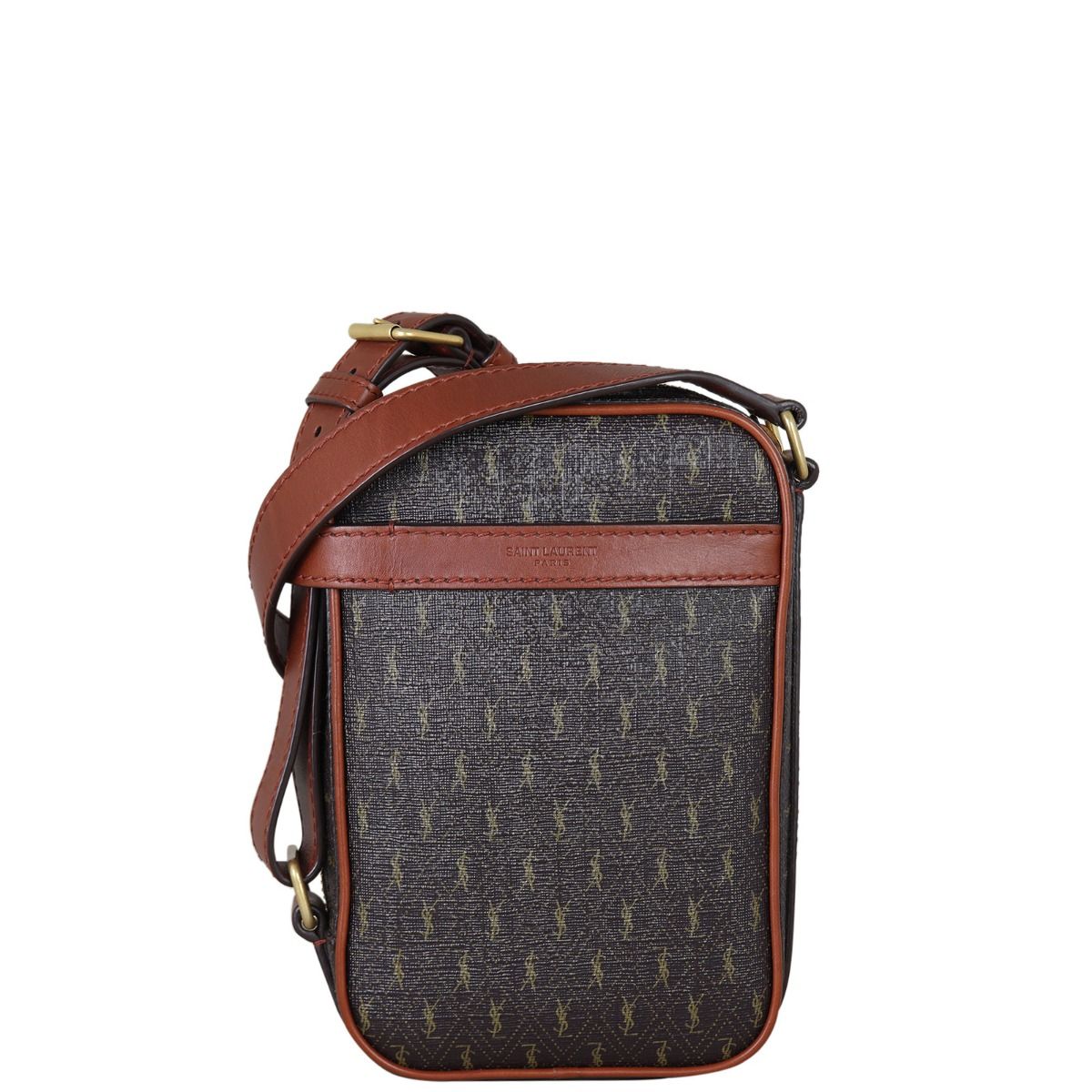 YSL LE MONOGRAMME CROSSBODY BAG IN MONOGRAM CANVAS AND SMOOTH LEATHER