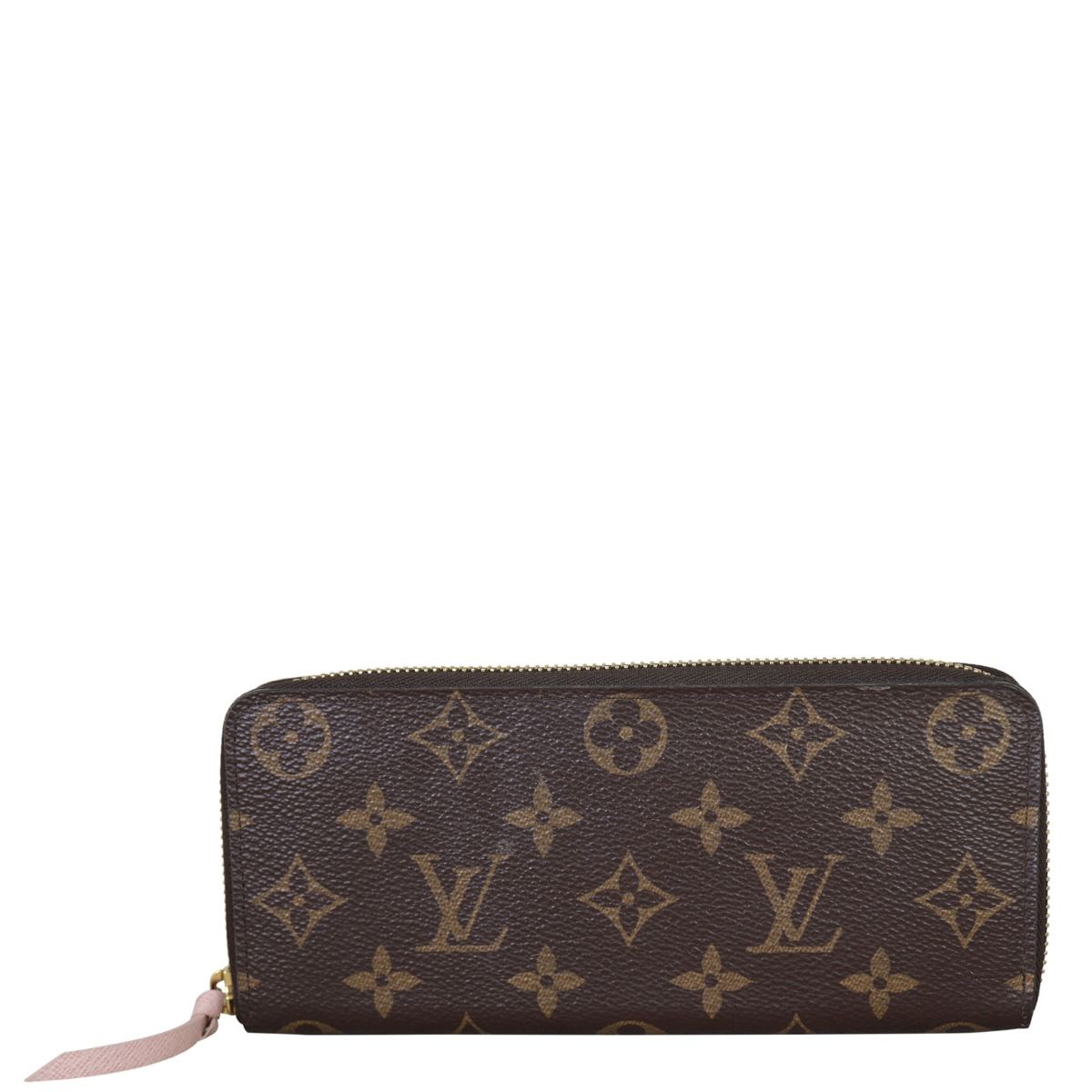 Louis Vuitton Clemence Wallet Monogram Brown/Berry in Coated Canvas - US