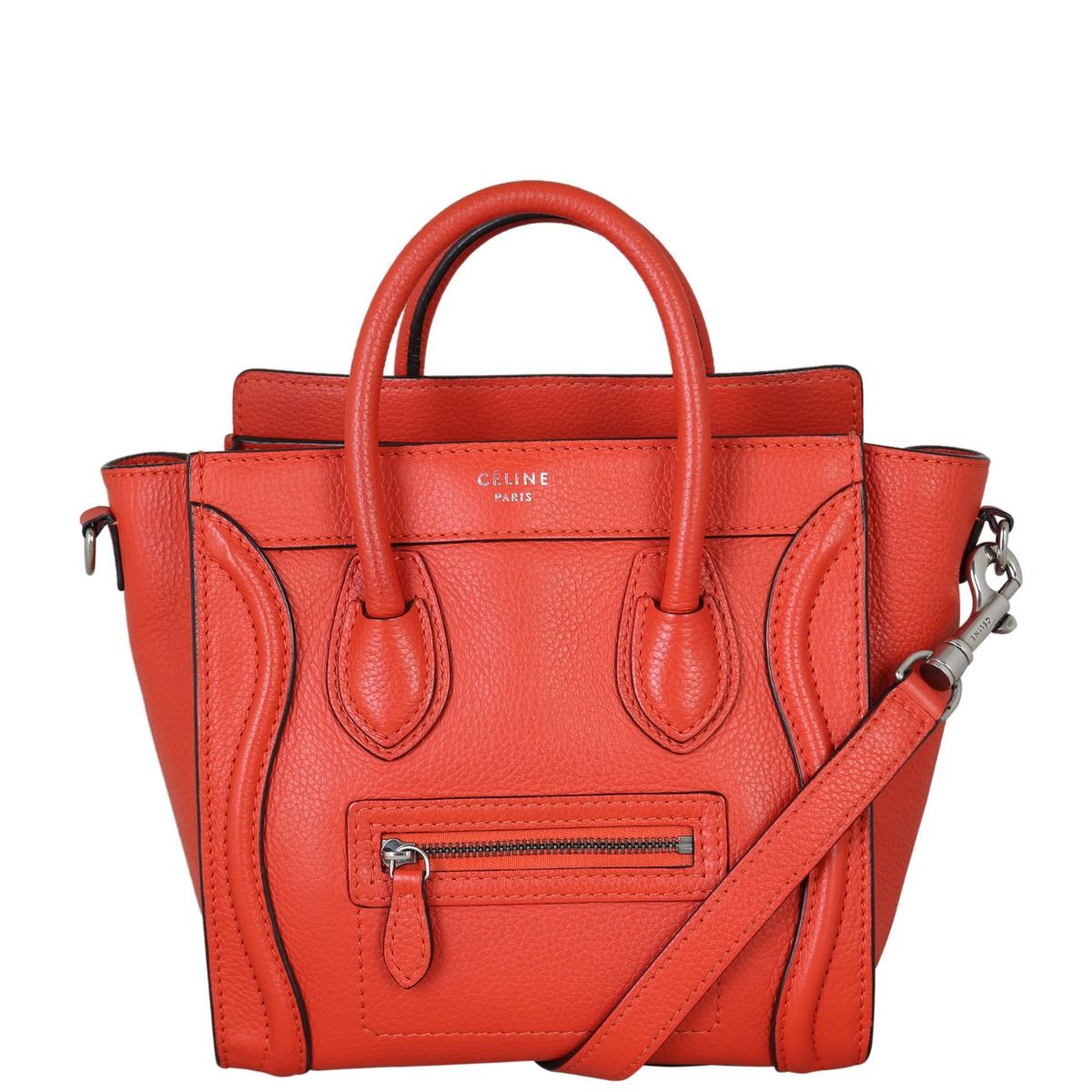 Celine nano on sale luggage leather tote