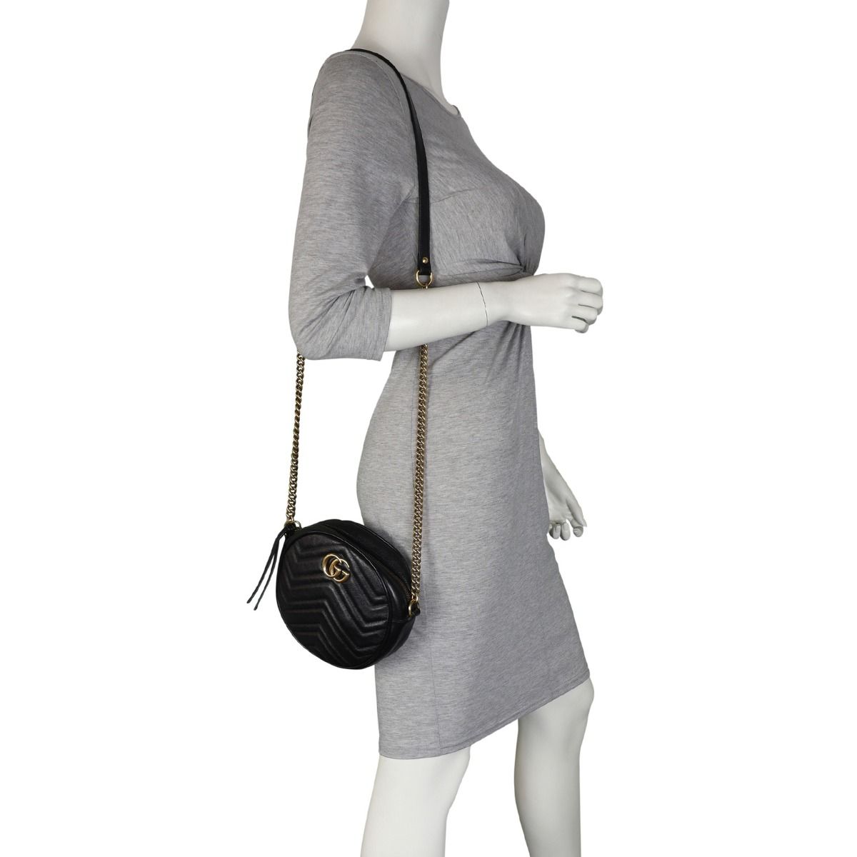 Gucci GG Marmont Round Chain Shoulder Bag