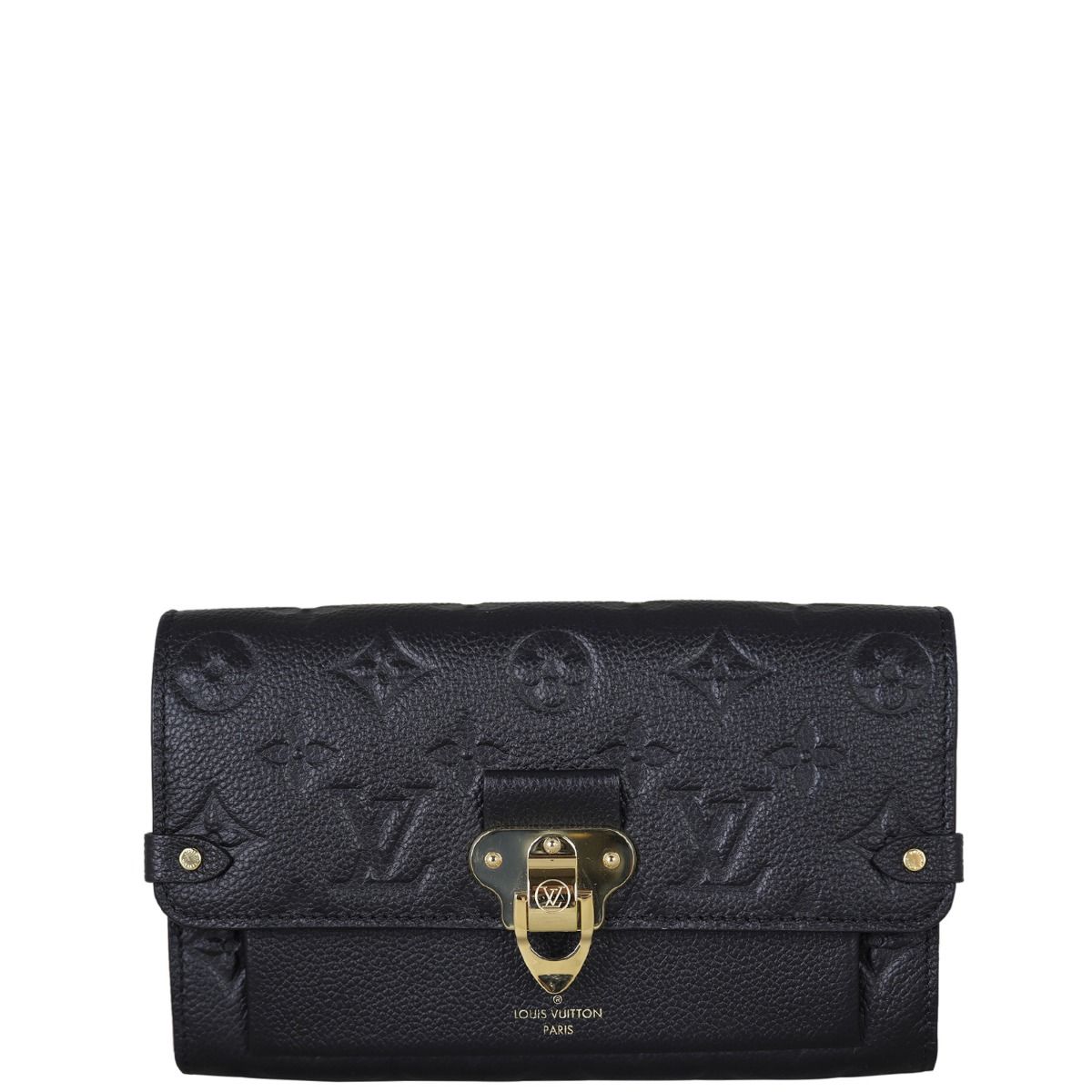 Louis Vuitton Vavin Chain Wallet Monogram Empreinte Leather Black