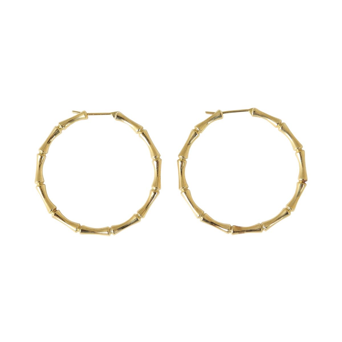 Gucci gold sale bamboo hoop earrings