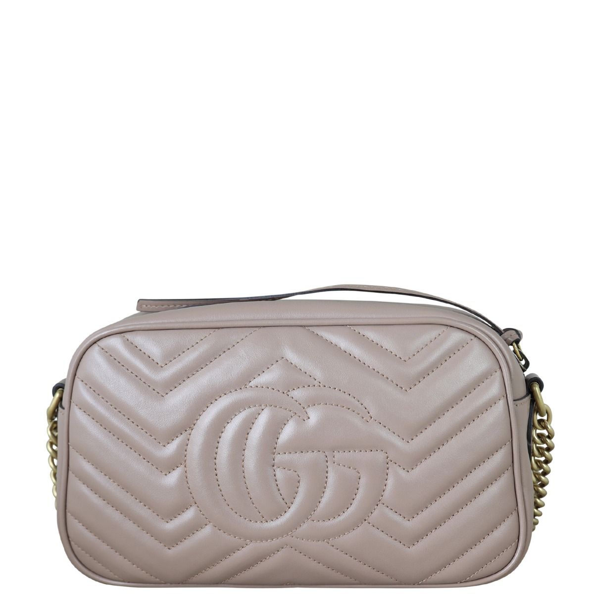 Gucci white marmont camera bag top