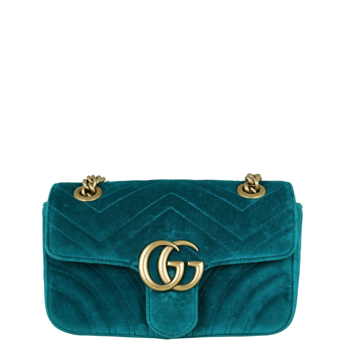 Teal velvet gucci bag clearance