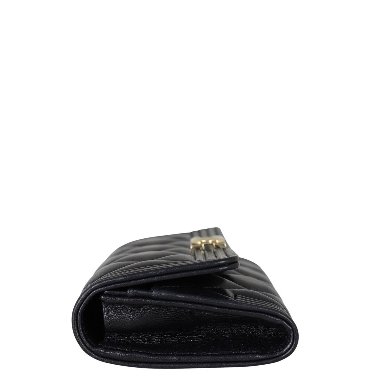Chanel Boy Compact Wallet Black