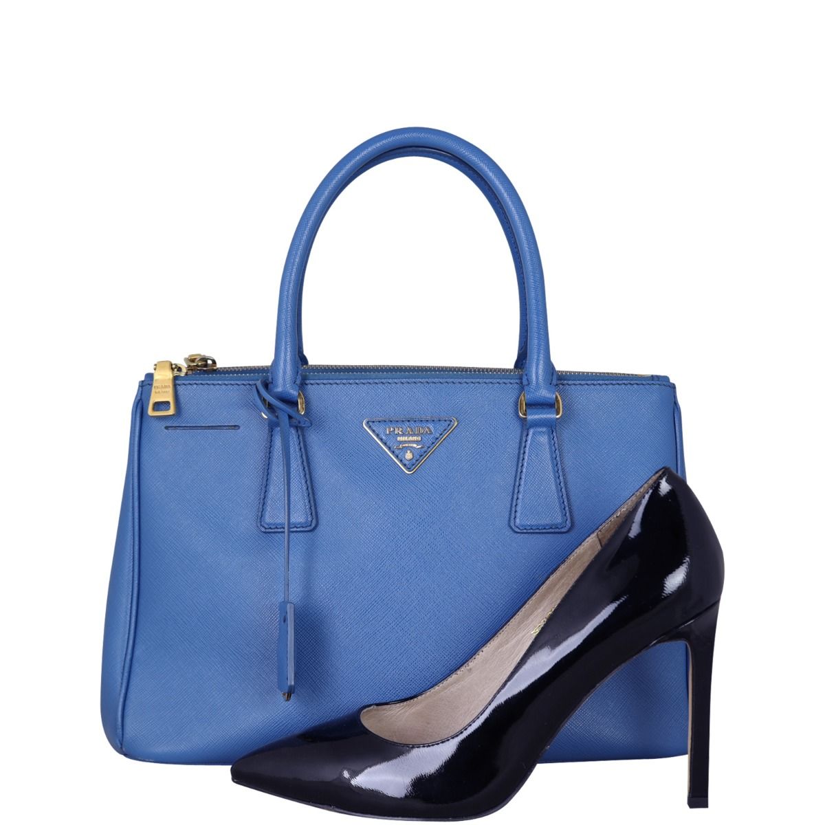 Prada Saffiano Lux Galleria Double Zip Tote Small
