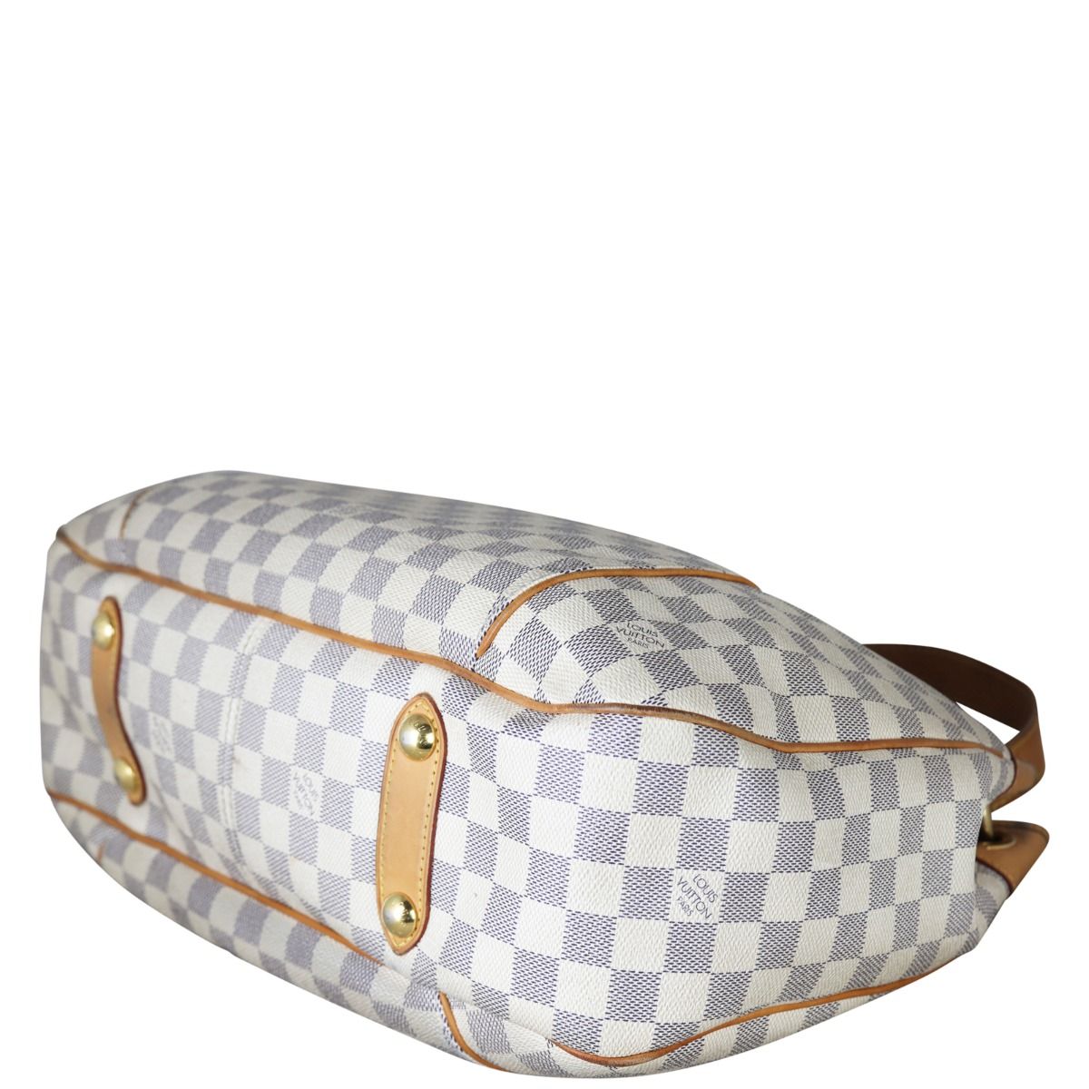 Louis Vuitton White Damier Azur Galliera PM Blue Leather Cloth ref