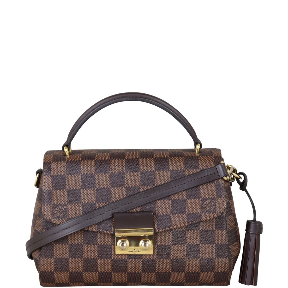 Croisette leather crossbody bag Louis Vuitton Brown in Leather - 34276172