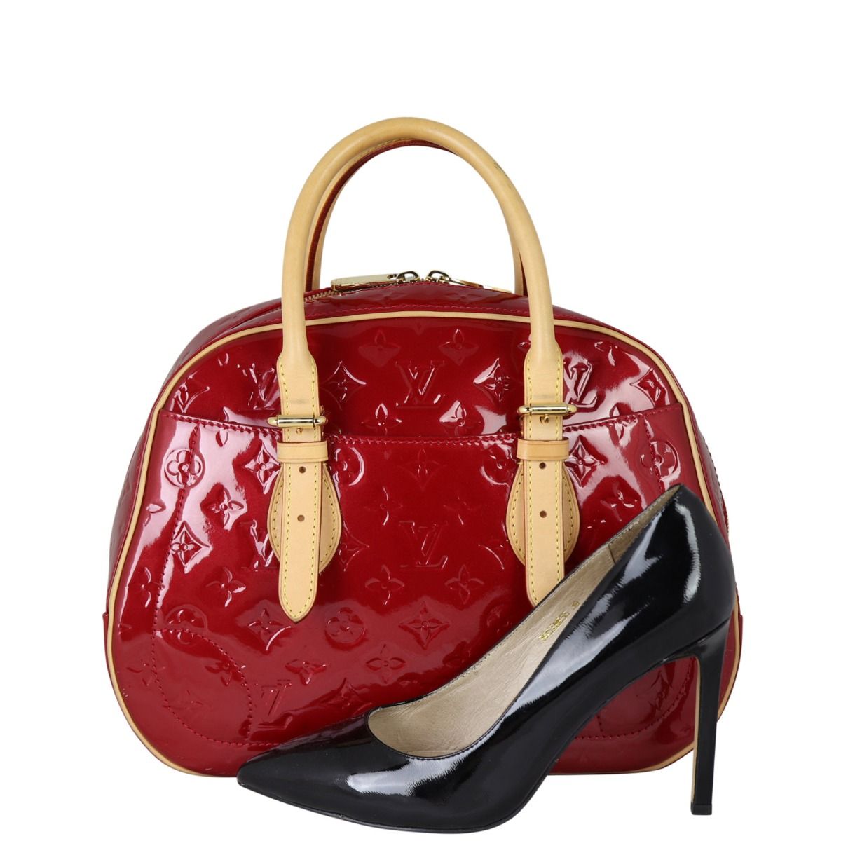 Louis Vuitton, Bags, Louis Vuitton Pomme Damour Authentic Red Vernis  Summit Drive Bag