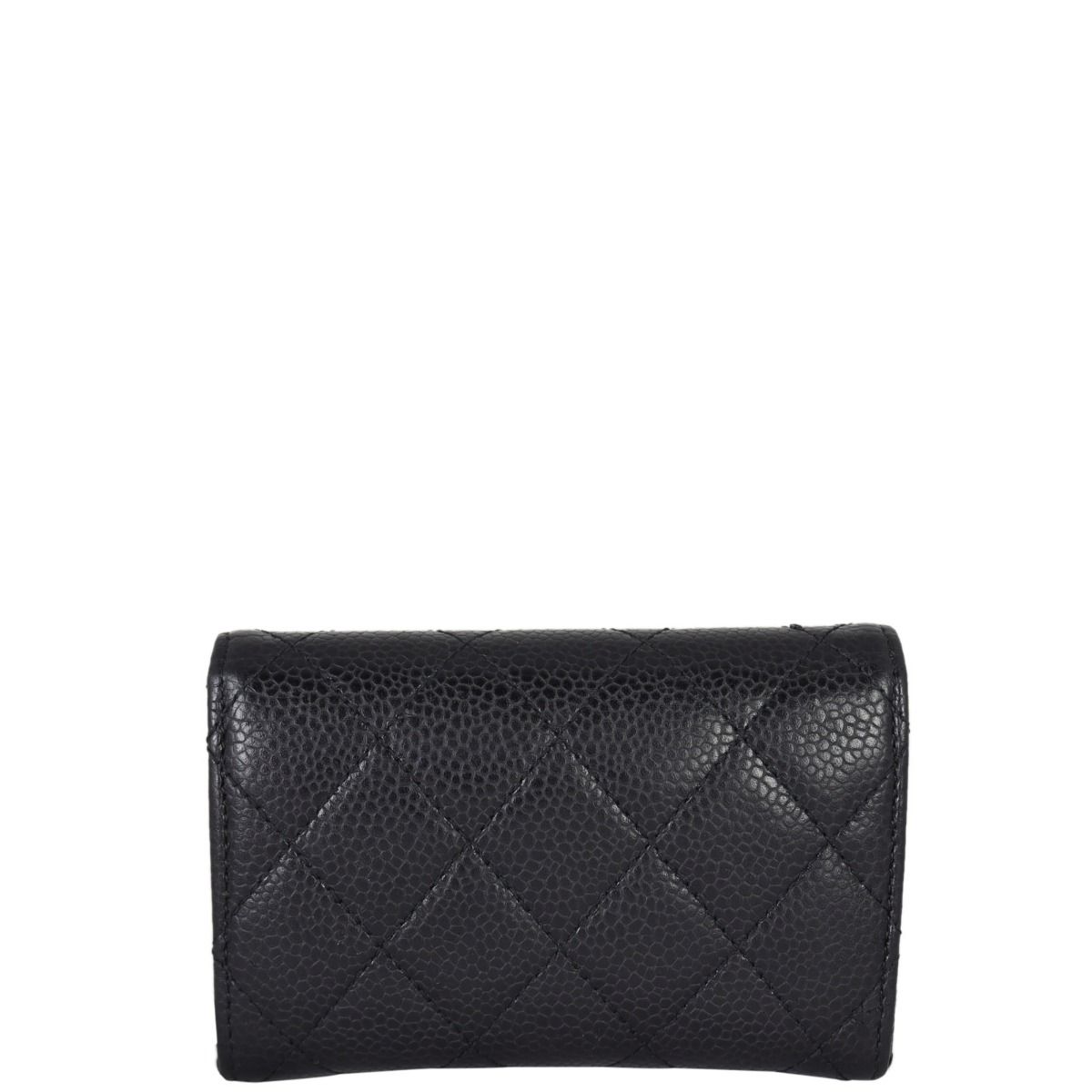 Chanel Card Holder small wallet Black Caviar SHW  LINE SHOPPING