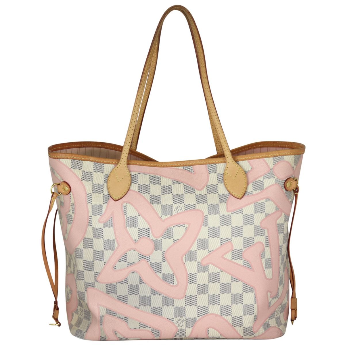 Louis Vuitton, Bags, Louis Vuitton Neverfull Mm Damier Azur With Light Pink  Lining