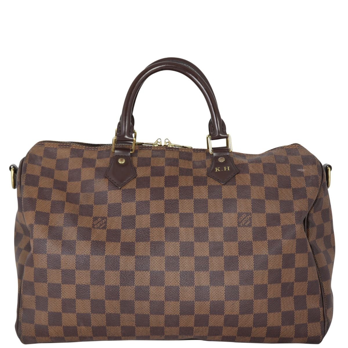 Louis Vuitton Damier Canvas Speedy 35 w/ Shoulder Strap Bag