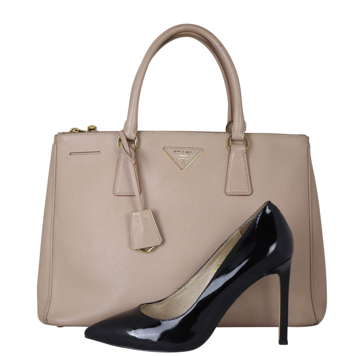 Prada Saffiano Lux Galleria Double Zip Tote Medium