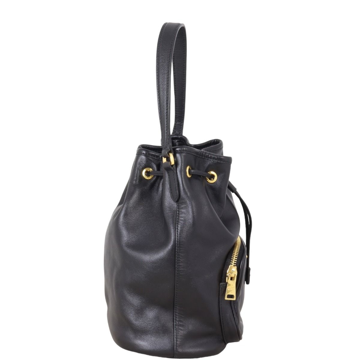 Prada bucket bag leather shop