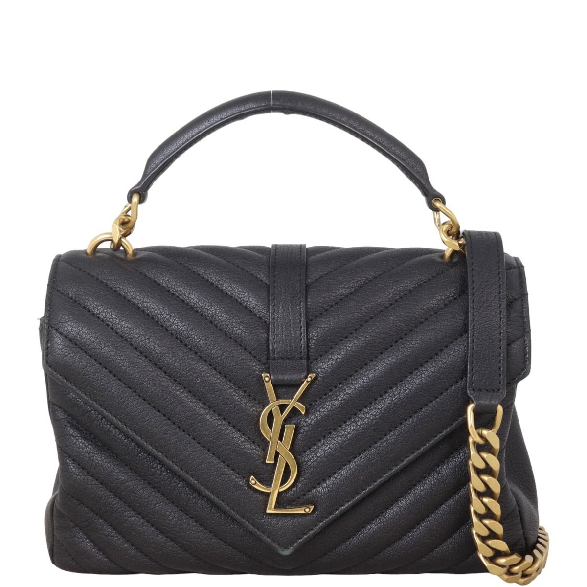 Ysl medium college bag gold hardware 2025