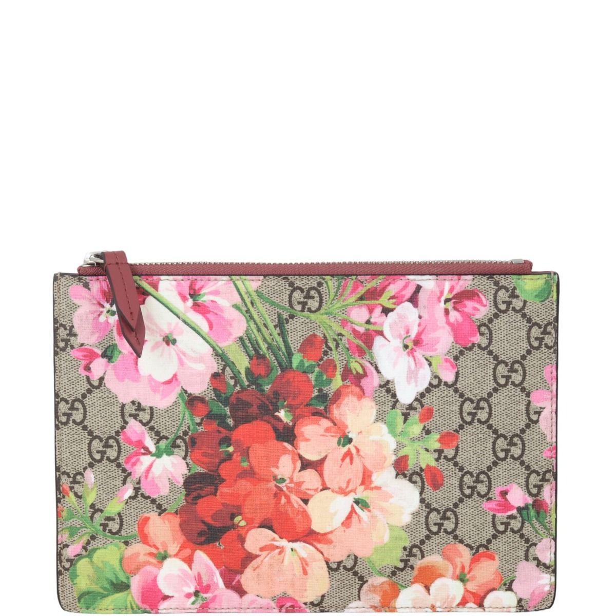 Gucci GG Supreme Blooms Zip Pouch
