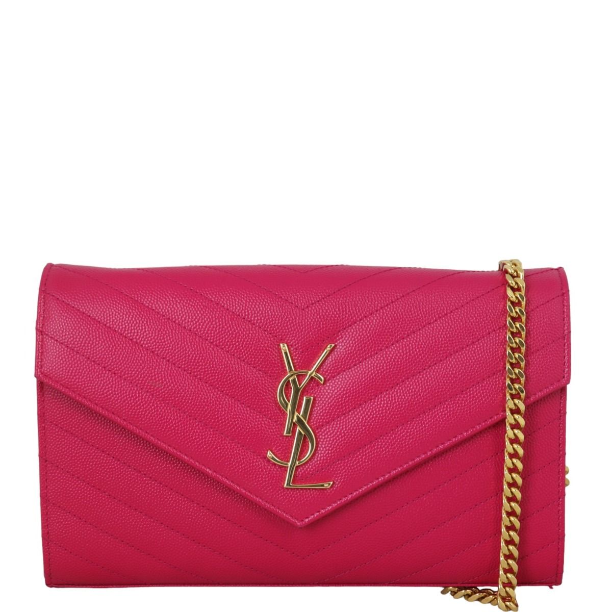 Ysl chain wallet pink outlet