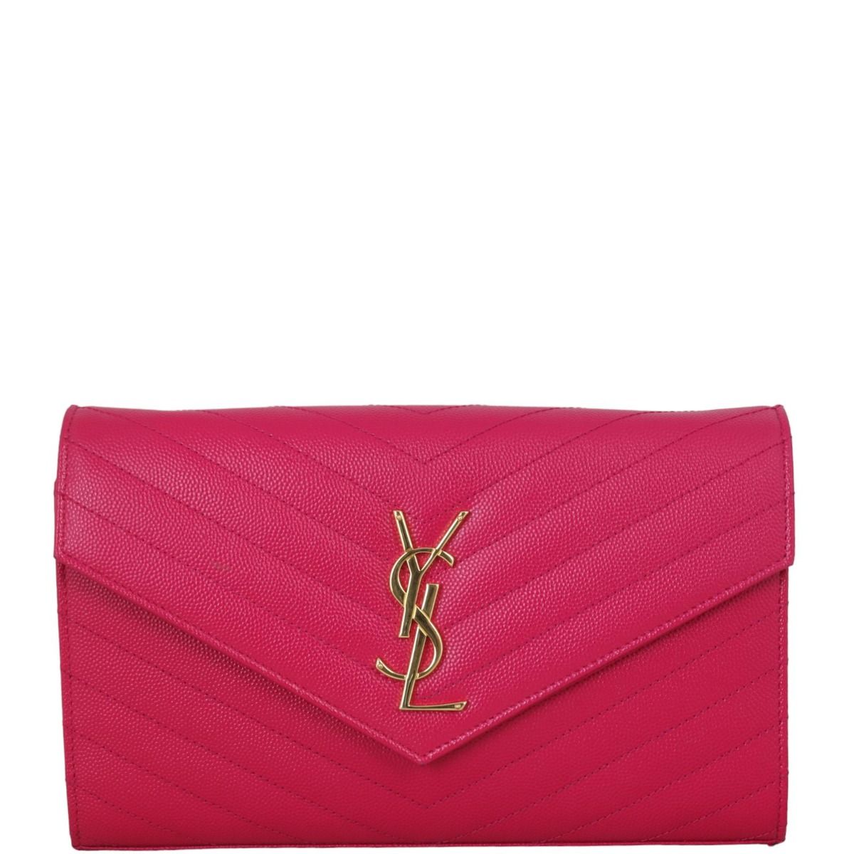 Saint Laurent Cassandre Chain Wallet (pink)
