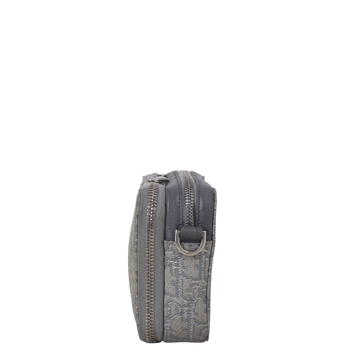Dior Double Zip Pouch with Strap Oblique