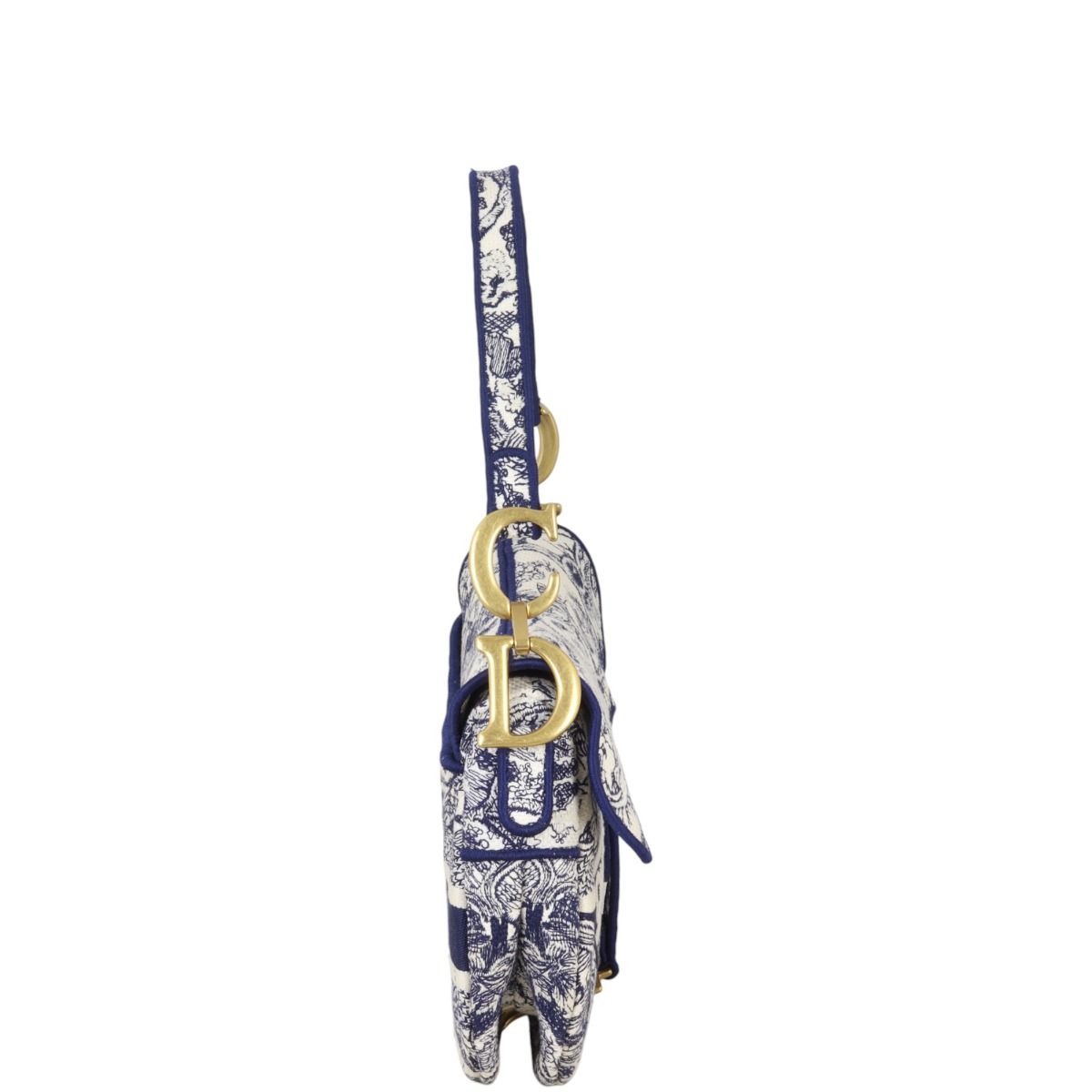 Dior toile de jouy saddle bag sales