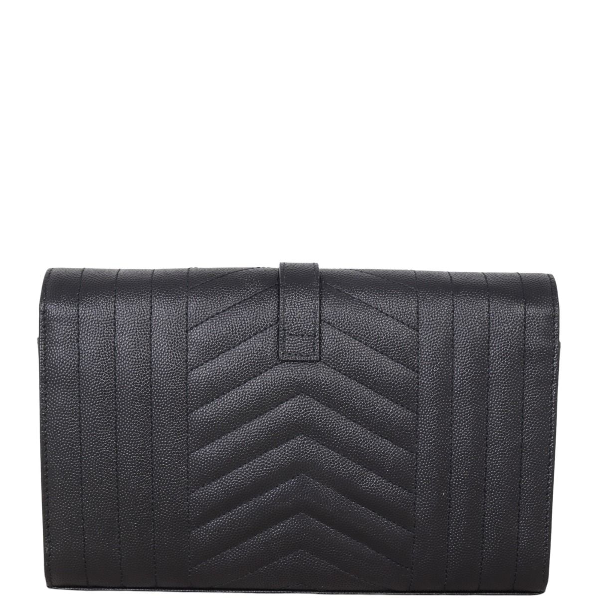 Saint Laurent Monogram Mix Matelasse Envelope Wallet on Chain