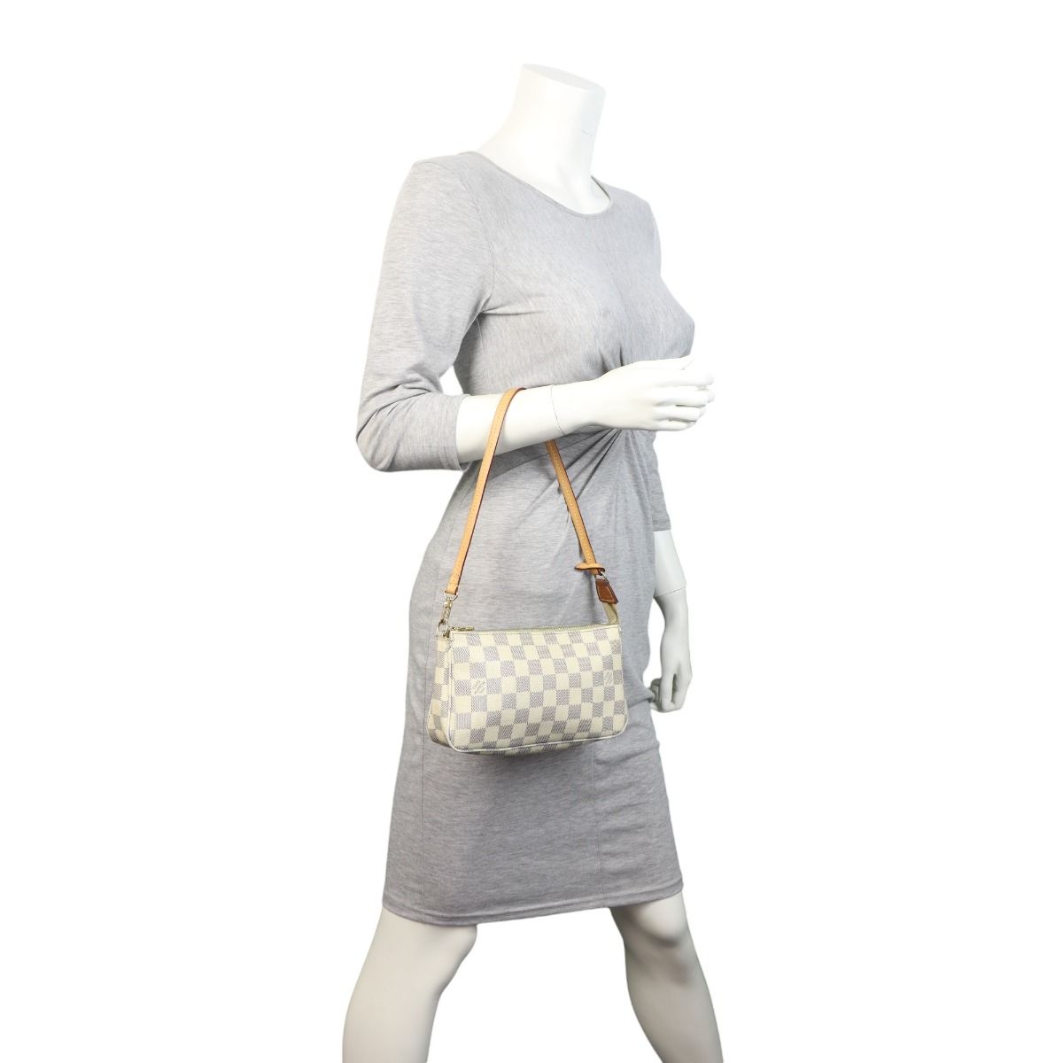 Pochette accessoires damier azur shop