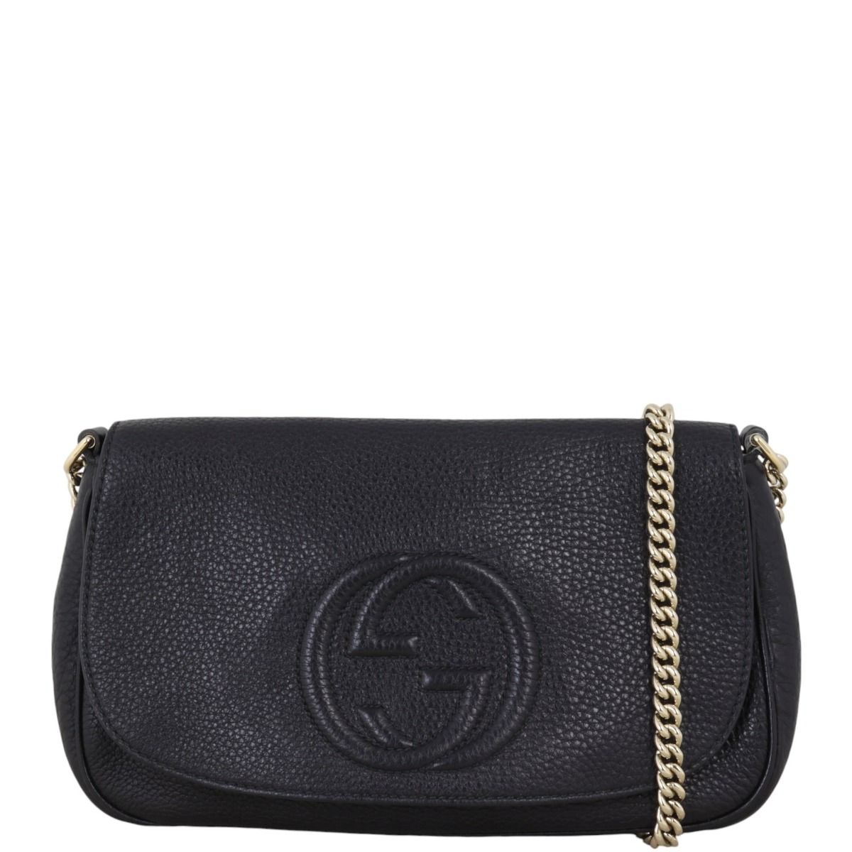Gucci black leather crossbody shop