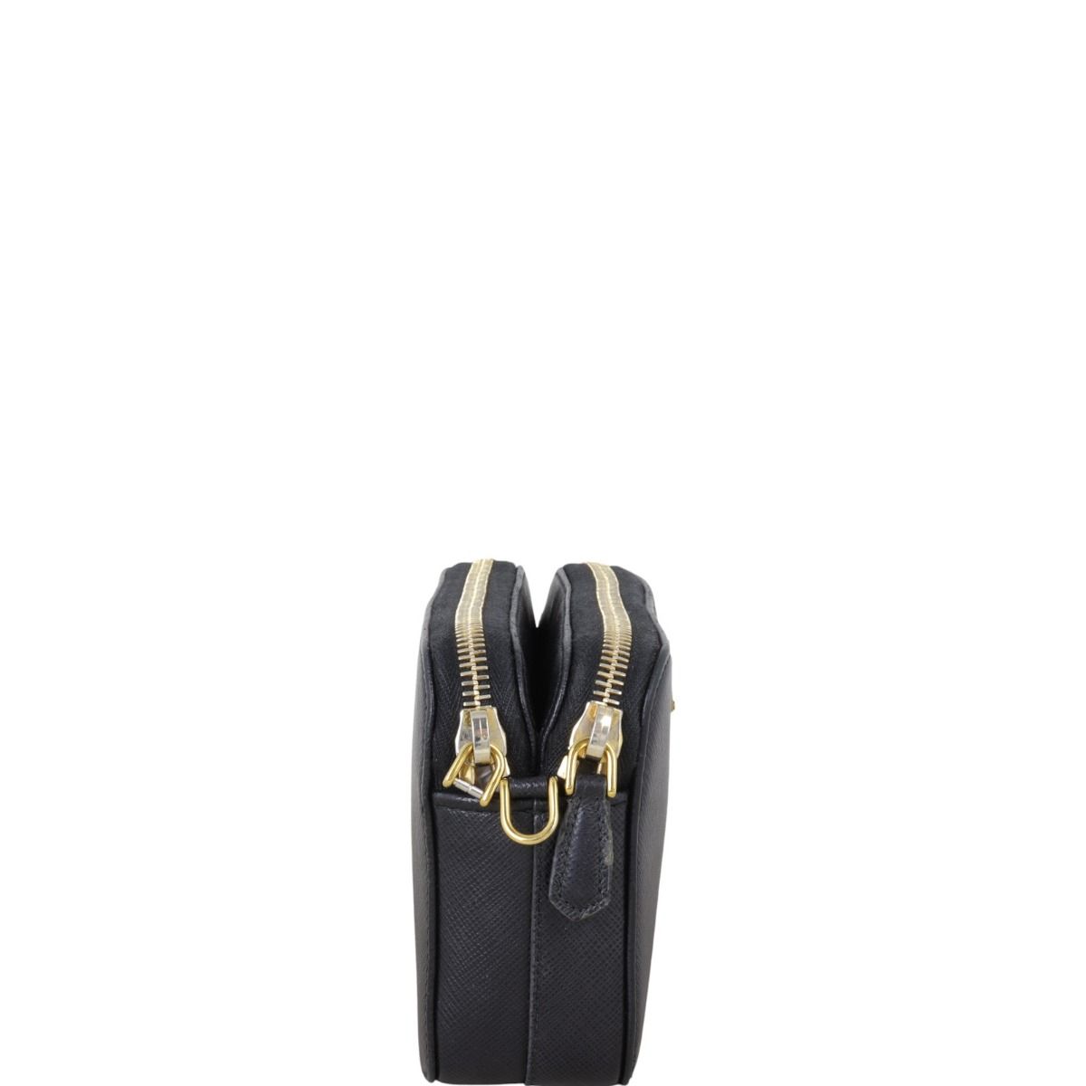 Prada saffiano double zip crossbody 2025